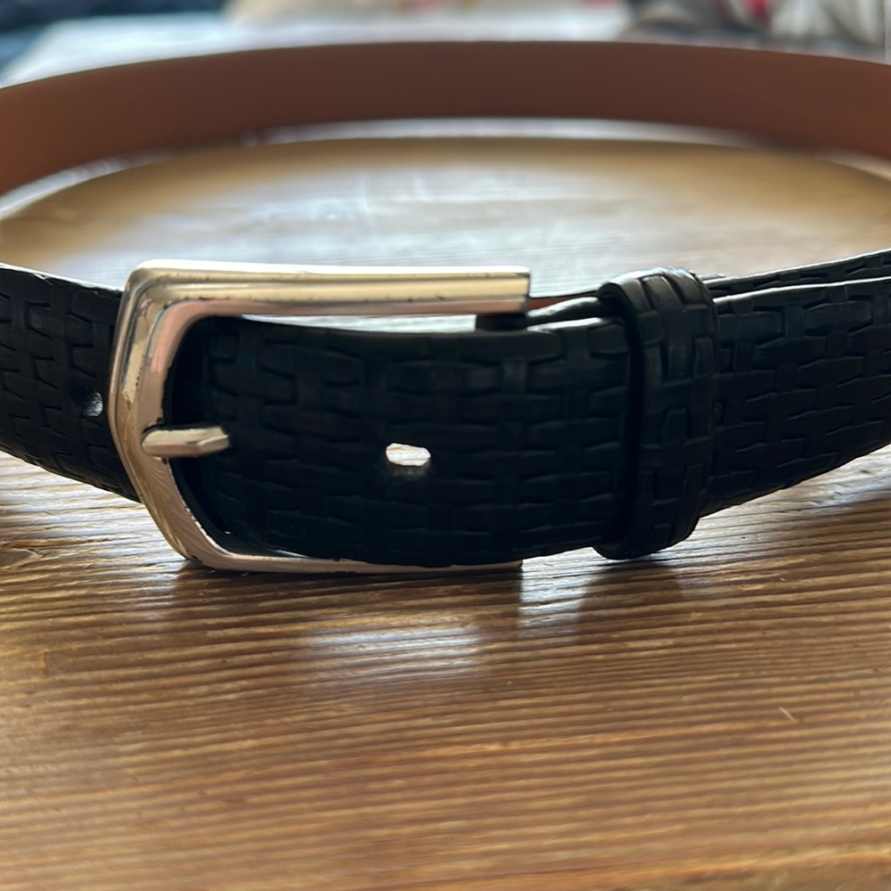 NAT NAST LUXURY ORIGINALS MEN'S BLACK GENUINE LEATHER BELT - SIZE 36